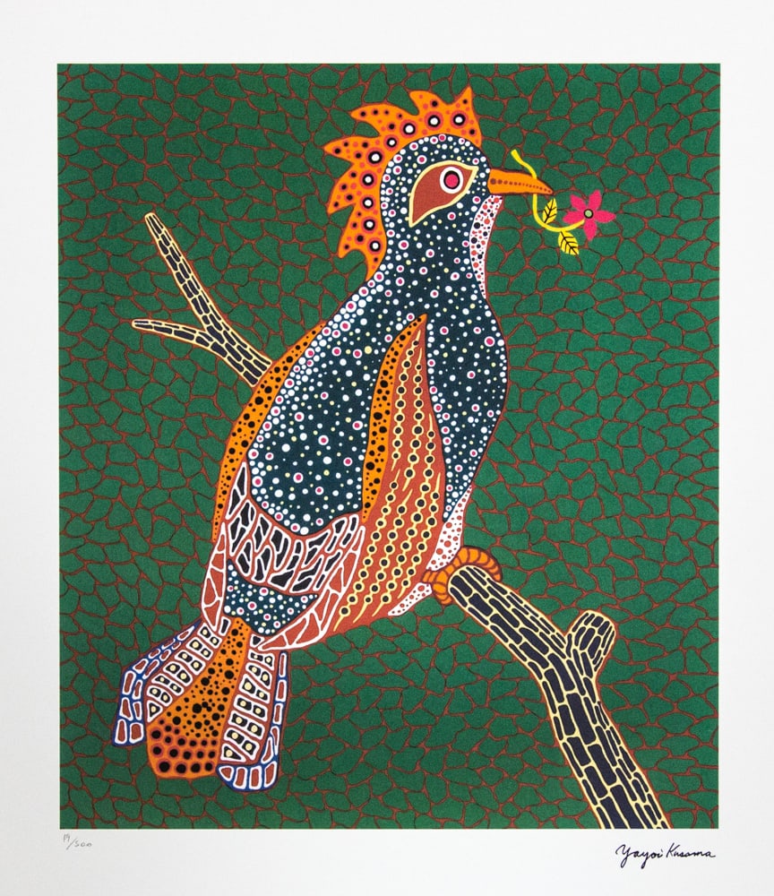 Yayoi Kusama 'Dawn': Yayoi Kusama (after) 'Dawn' offset lithography, limited edition of 500, sheet size 50 x 65 cm, plate signed bottom right, numbered with pencil bottom left 19/500, fine art paper, without additional