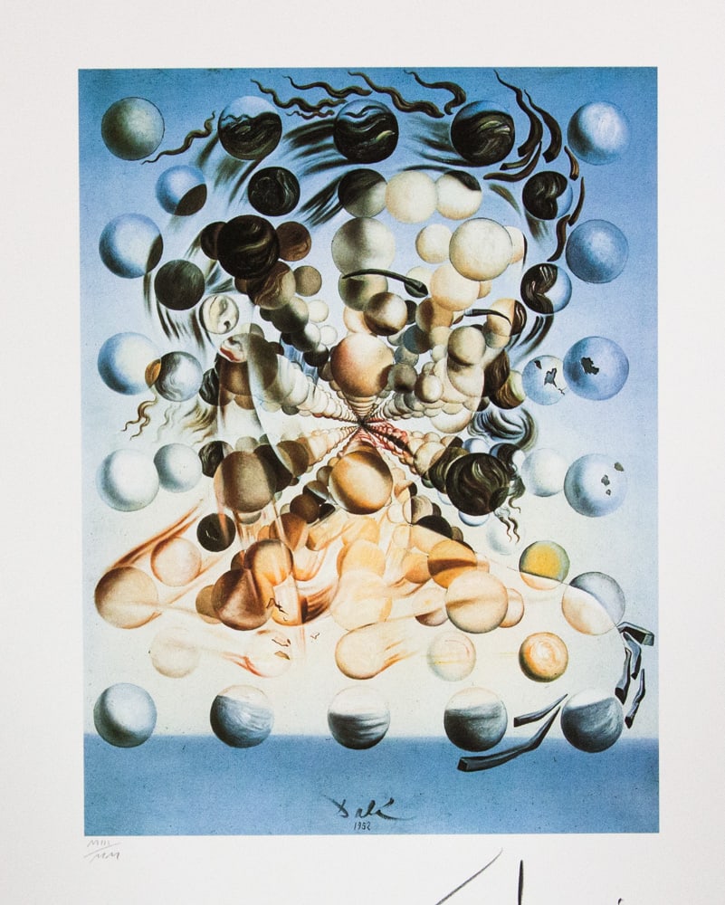 Salvador Dali 'Galatea of the Spheres': Salvador Dali (after) 'Galatea of the Spheres' offset lithography, sheet size 50 x 65 cm, numbered with pencil bottom left MIII/MM, limited edition 2000, signed bottom right, pencil 'Dali', heavy pape