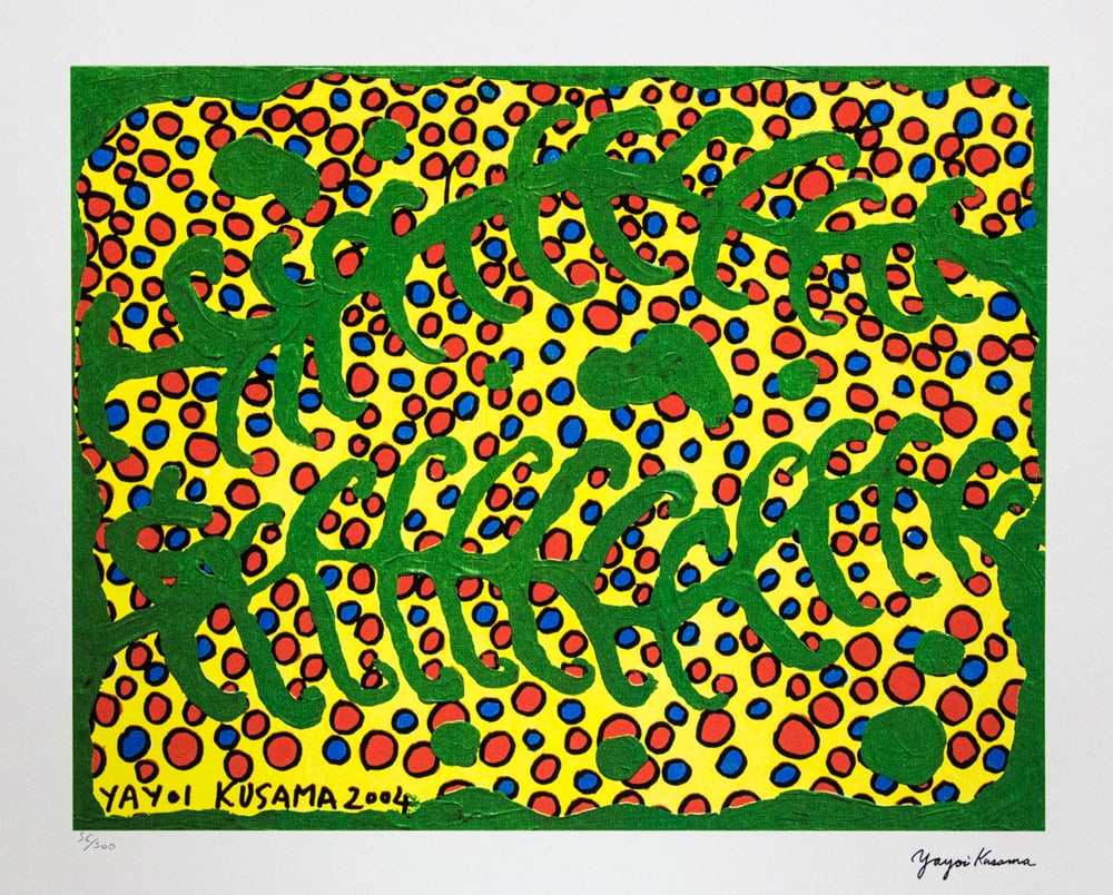 Yayoi Kusama 'The Prairie in Summer': Yayoi Kusama (after) 'The Prairie in Summer' offset lithography, limited edition of 500, sheet size 50 x 65 cm, plate signed bottom right, numbered with pencil bottom left 56/500, fine art paper,