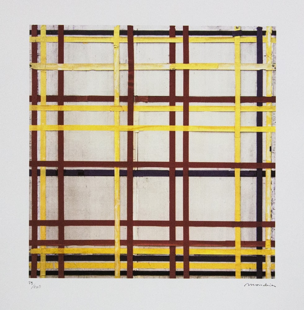 Piet Mondrian 'New York City I': Piet Mondrian (after) 'New York City I' lithography print, plate signed bottom right, numbered with pencil bottom left, limited edition 79/200, bottom left publishing house stamp 'Leonardo Artis',