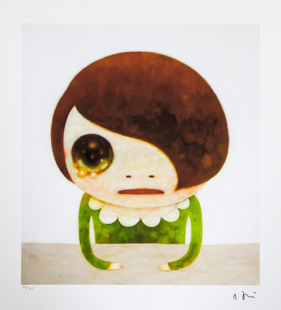 Yoshitomo Nara, Untitled: Yoshitomo Nara (after) untitled, offset lithography, limited edition of 300, sheet size 50 x 65 cm, plate signed bottom right, numbered with pencil bottom left 41/300, fine art paper, without addition