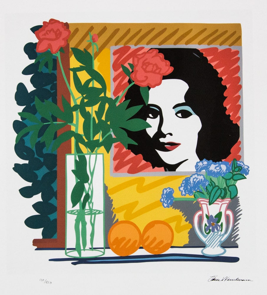 Tom Wesselmann 'Still Life with Liz': Tom Wesselmann (after) 'Still Life with Liz' offset lithography, limited edition of 450, sheet size 50 x 70 cm, plate signed bottom right, numbered with pencil bottom left 120/450, cotton paper,