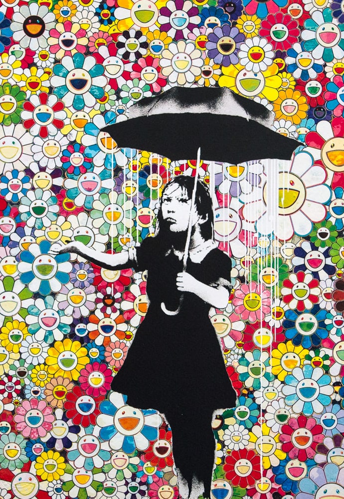 DEATH NYC SIGNED FINE ART PRINT W/COA: DEATH NYC Signed Fine Art Print with COA , DEATH NYC is a New York City-based street artist. Her pseudonym is an acronym for 'Don't Easily Abandon the Hope'. Print is blind stamped, comes with