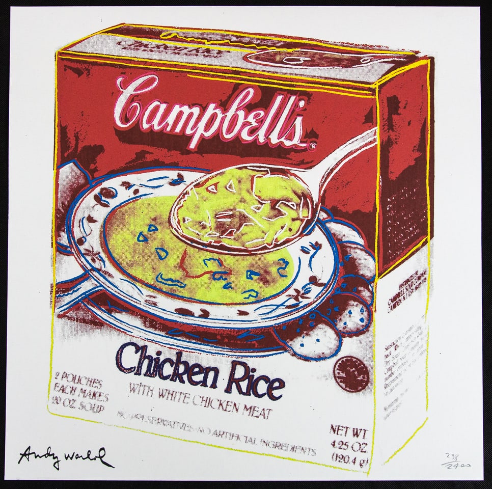 Andy Warhol 'Campbell's Soup Box: Chicken Rice' (1 of 4)
