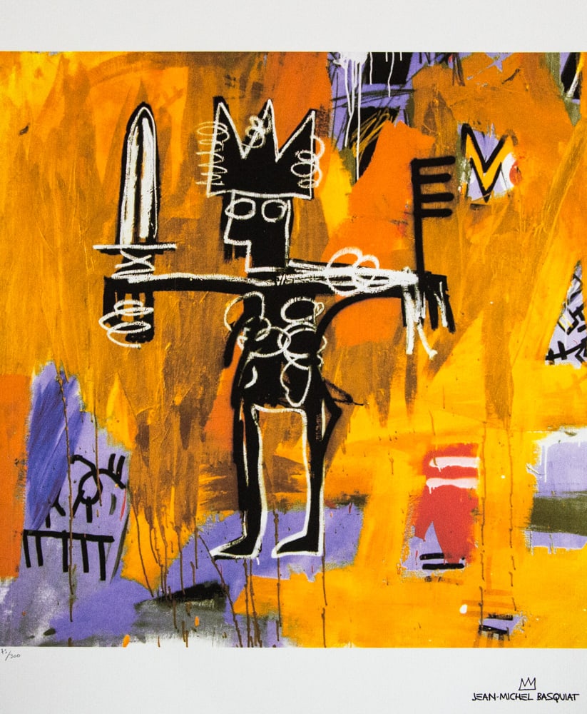 Jean-Michel Basquiat, Untitled: Jean-Michel Basquiat (after) untitled, lithography print, sheet size 50 x 70 cm, plate signed bottom right, numbered bottom left with pencil, limited edition 75/300, bottom right publishing house