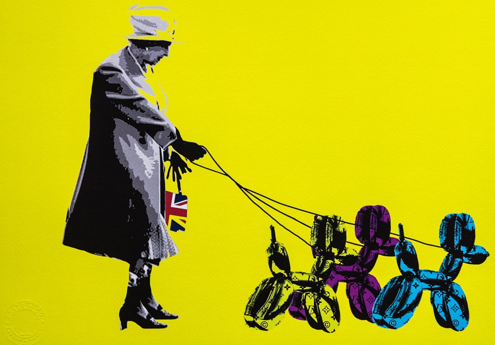 DEATH NYC SIGNED FINE ART PRINT W/COA: DEATH NYC Signed Fine Art Print with COA , DEATH NYC is a New York City-based street artist. Her pseudonym is an acronym for 'Don't Easily Abandon the Hope'. Print is blind stamped, comes with