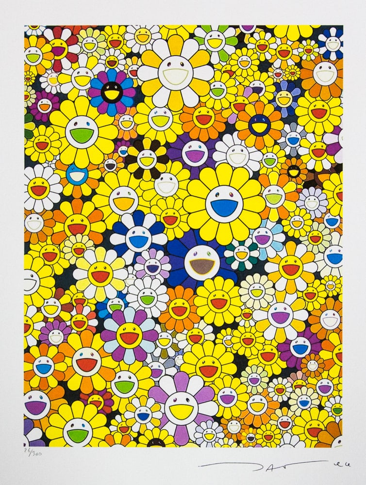 Takashi Murakami 'An Homage to Monogold 1960 B': Takashi Murakami (after) 'An Homage to Monogold 1960 B' offset lithography, limited edition of 300, sheet size 50 x 65 cm, plate signed bottom right, numbered with pencil bottom left 26/300, fine art