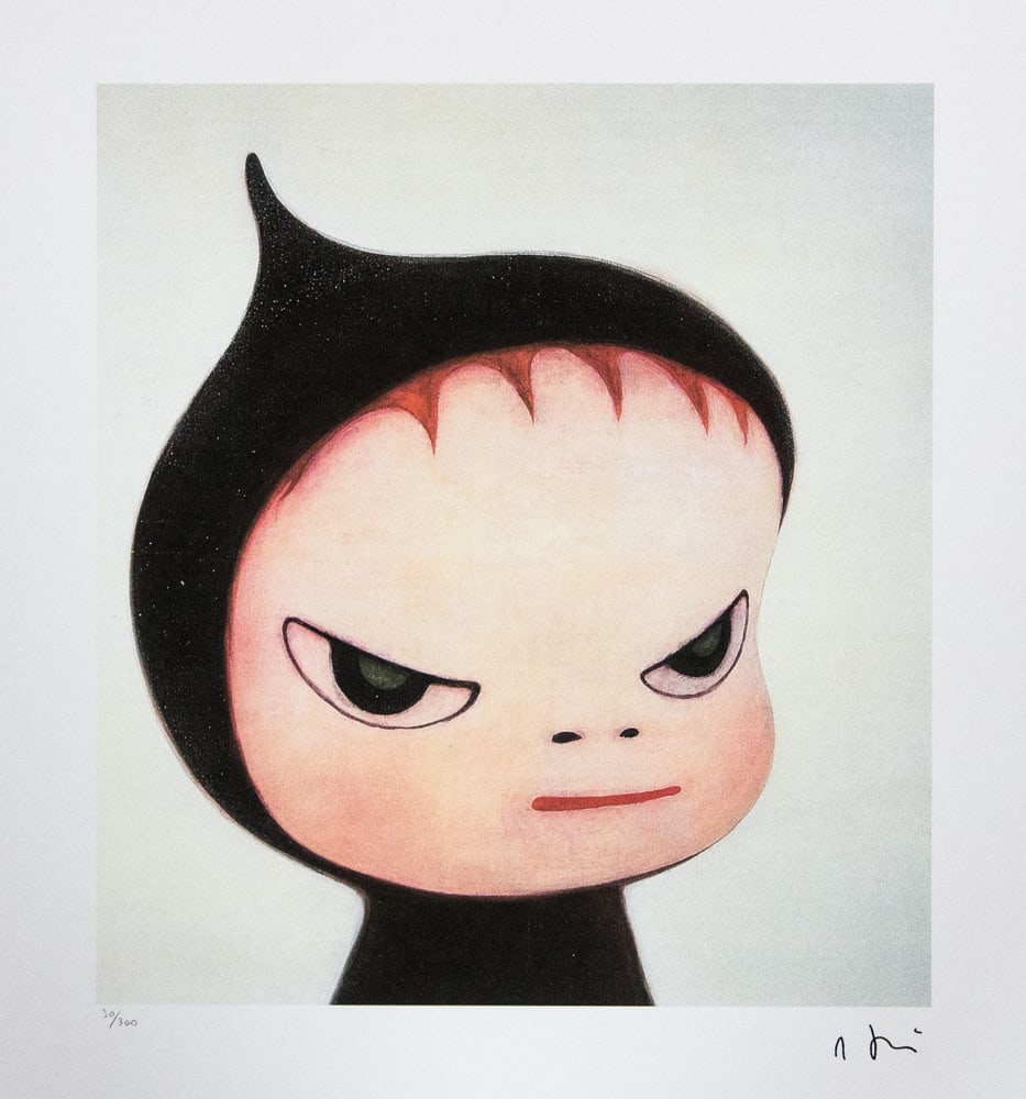 Yoshitomo Nara 'Pyromaniac Day': Yoshitomo Nara (after) 'Pyromaniac Day' offset lithography, limited edition of 300, sheet size 50 x 65 cm, plate signed bottom right, numbered with pencil bottom left 30/300, fine art paper, without