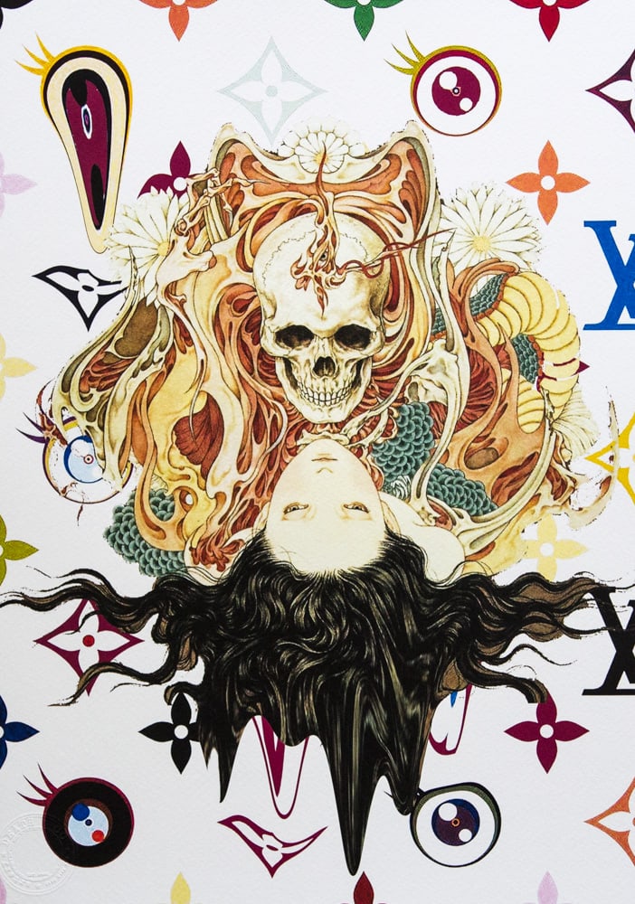 DEATH NYC SIGNED FINE ART PRINT W/COA: DEATH NYC Signed Fine Art Print with COA , DEATH NYC is a New York City-based street artist. Her pseudonym is an acronym for 'Don't Easily Abandon the Hope'. Print is blind stamped, comes with Certifi