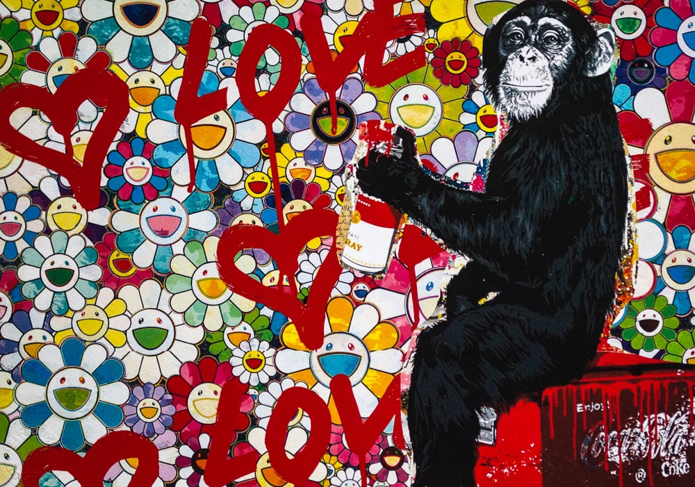 DEATH NYC SIGNED FINE ART PRINT W/COA: DEATH NYC Signed Fine Art Print with COA , DEATH NYC is a New York City-based street artist. Her pseudonym is an acronym for 'Don't Easily Abandon the Hope'. Print is blind stamped, comes with Certifi