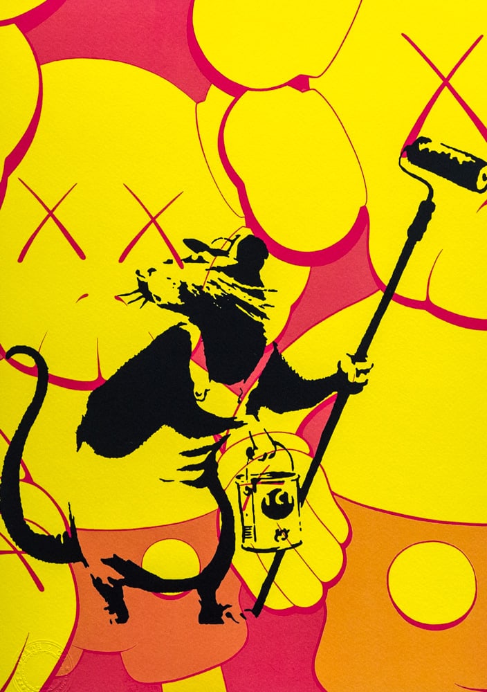 DEATH NYC SIGNED FINE ART PRINT W/COA: DEATH NYC Signed Fine Art Print with COA , DEATH NYC is a New York City-based street artist. Her pseudonym is an acronym for 'Don't Easily Abandon the Hope'. Print is blind stamped, comes with Certifi
