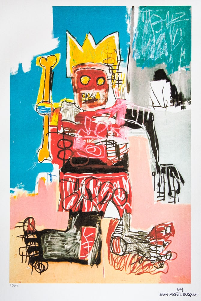 Jean-Michel Basquiat, Untitled: Jean-Michel Basquiat (after) untitled, lithography print, sheet size 50 x 70 cm, plate signed bottom right, numbered bottom left with pencil, limited edition 37/300, bottom right publishing house