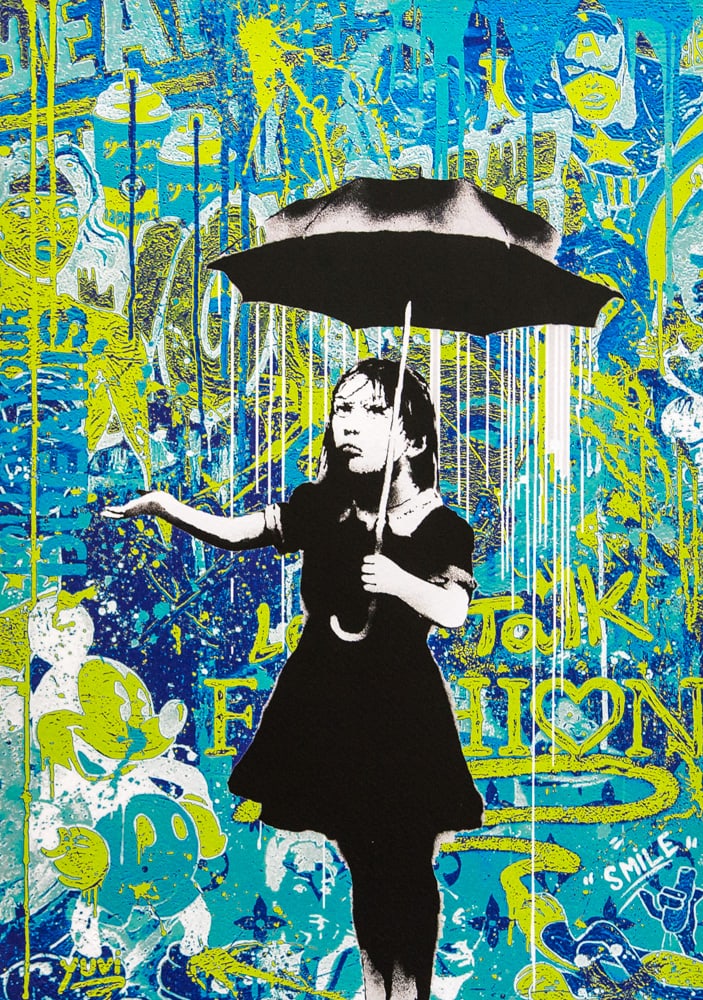 DEATH NYC SIGNED FINE ART PRINT W/COA: DEATH NYC Signed Fine Art Print with COA , DEATH NYC is a New York City-based street artist. Her pseudonym is an acronym for 'Don't Easily Abandon the Hope'. Print is blind stamped, comes with Certifi