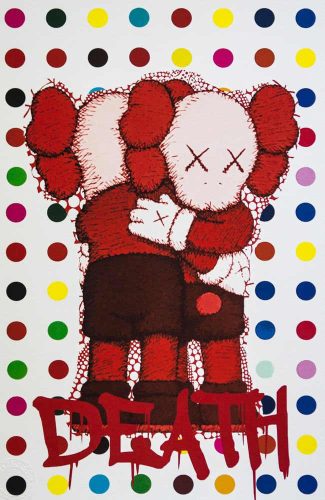 DEATH NYC SIGNED FINE ART PRINT W/COA: DEATH NYC Signed Fine Art Print with COA , DEATH NYC is a New York City-based street artist. Her pseudonym is an acronym for 'Don't Easily Abandon the Hope'. Print is blind stamped, comes with