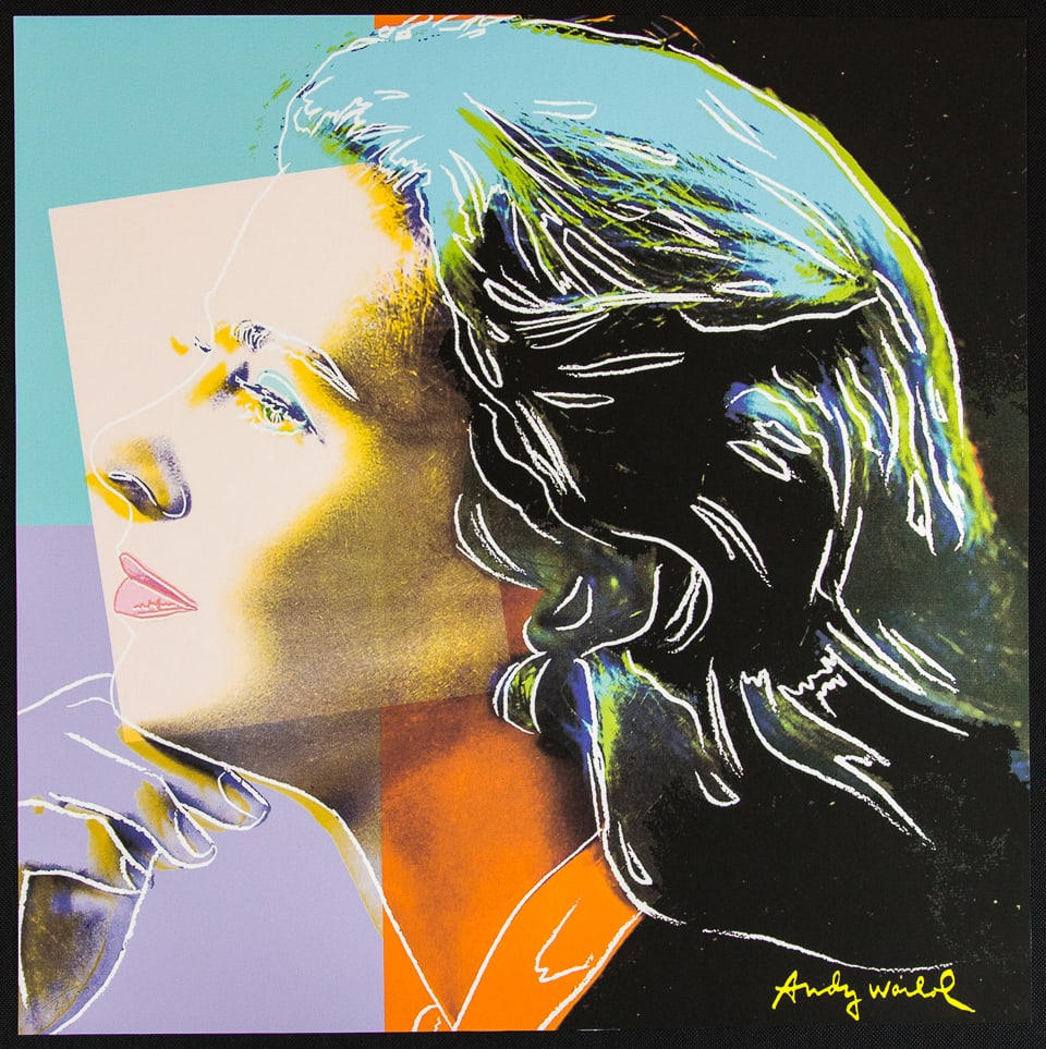 Andy Warhol 'Ingrid Bergman': Andy Warhol (after) 'Ingrid Bergman' offset lithography, size 60 x 60 cm, plate signed bottom right, numbered with pencil, limited edition 105/2400, heavy paper, stamped with CMOA on the back (Carnegi