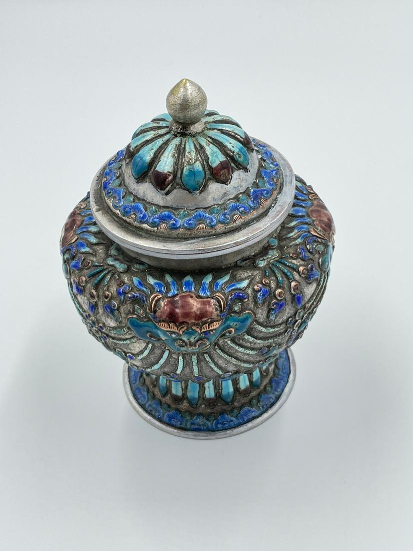 Tibetan Ritual Barley Container, circa 20th century (1 of 4)