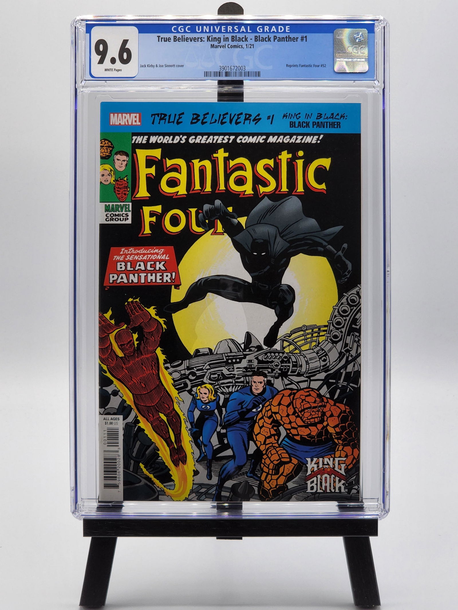 True Believers: King in Black - Black Panther #1 - CGC 9.6 (Reprints Fantastic Four #52) (1 of 2)