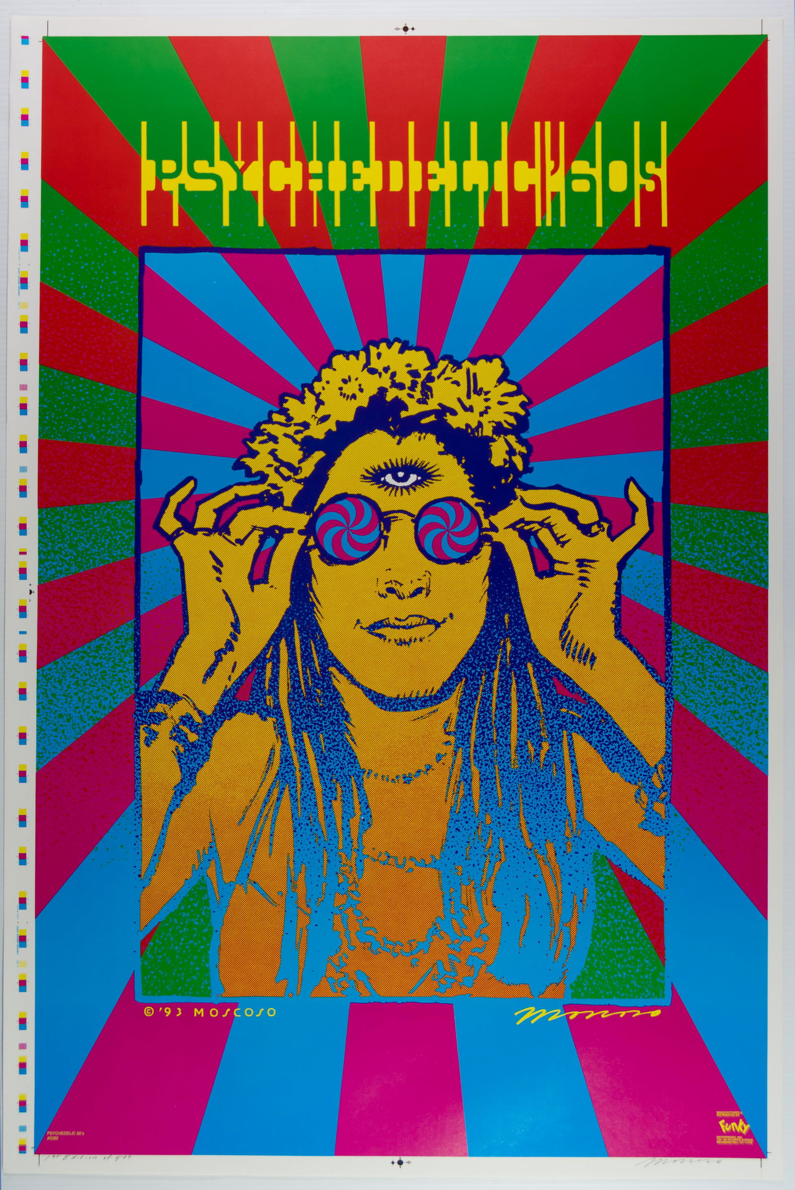 1993 Victor Moscoso Psychedelic 60s Poster (1 of 1)