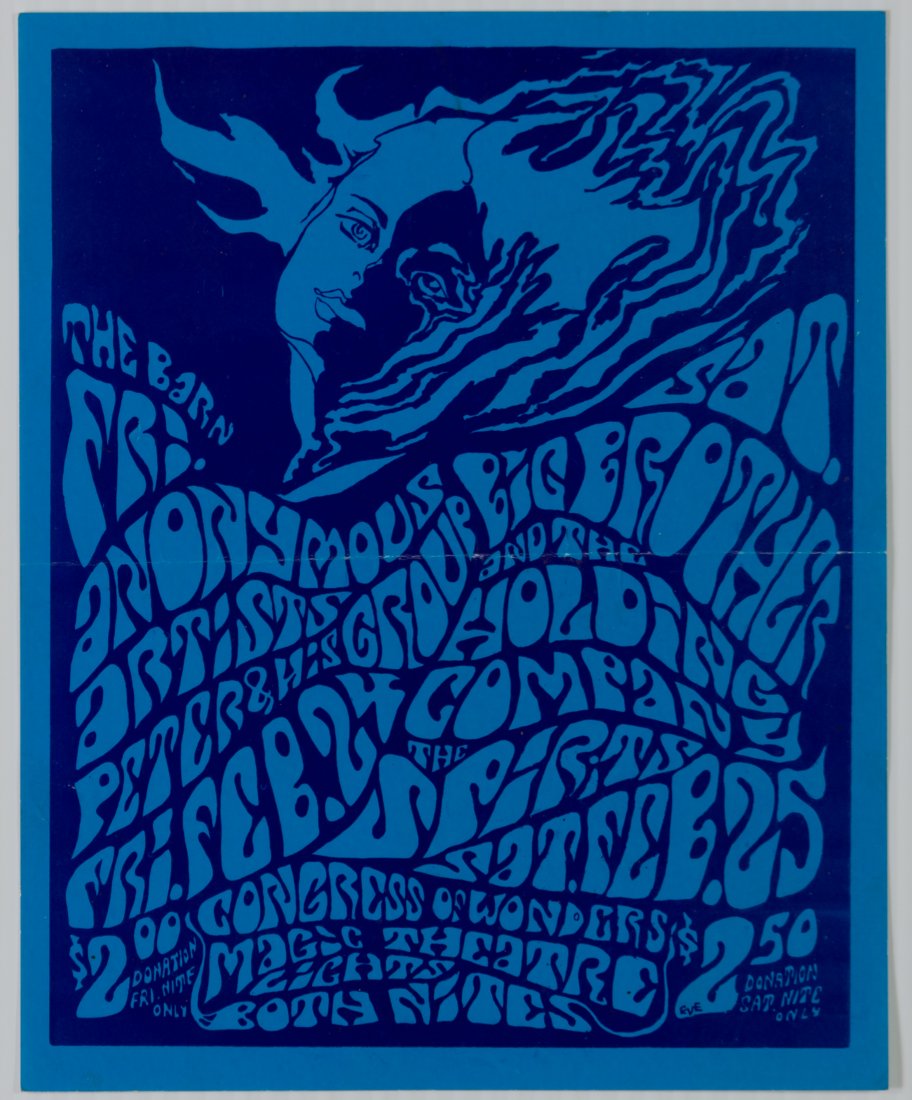 1967 Big Brother Janis Joplin The Barn Concert Handbill (1 of 2)