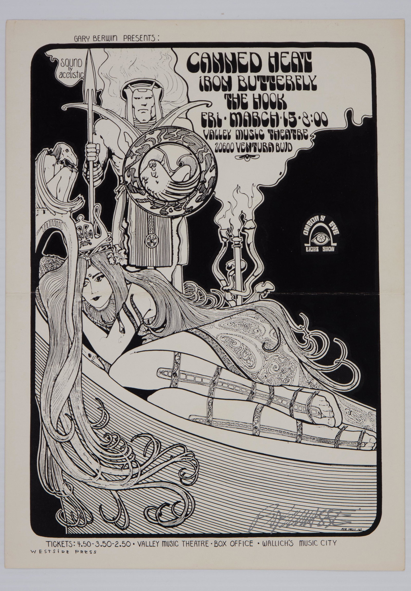 1968 Canned Heat Valley Music Handbill SIGNED Masse (1 of 2)