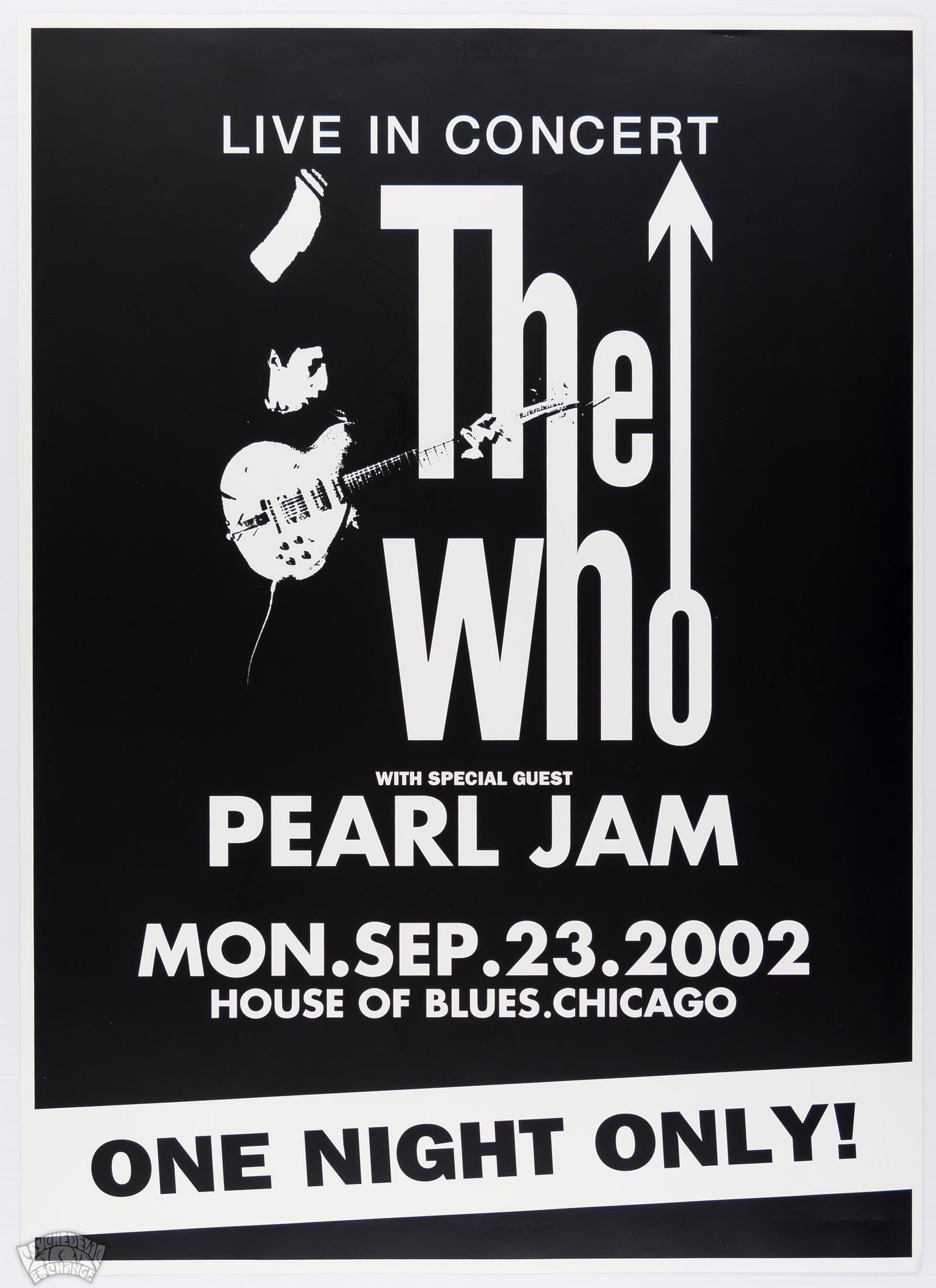 2002 The Who Pearl Jam House of Blues Concert Poster (1 of 1)