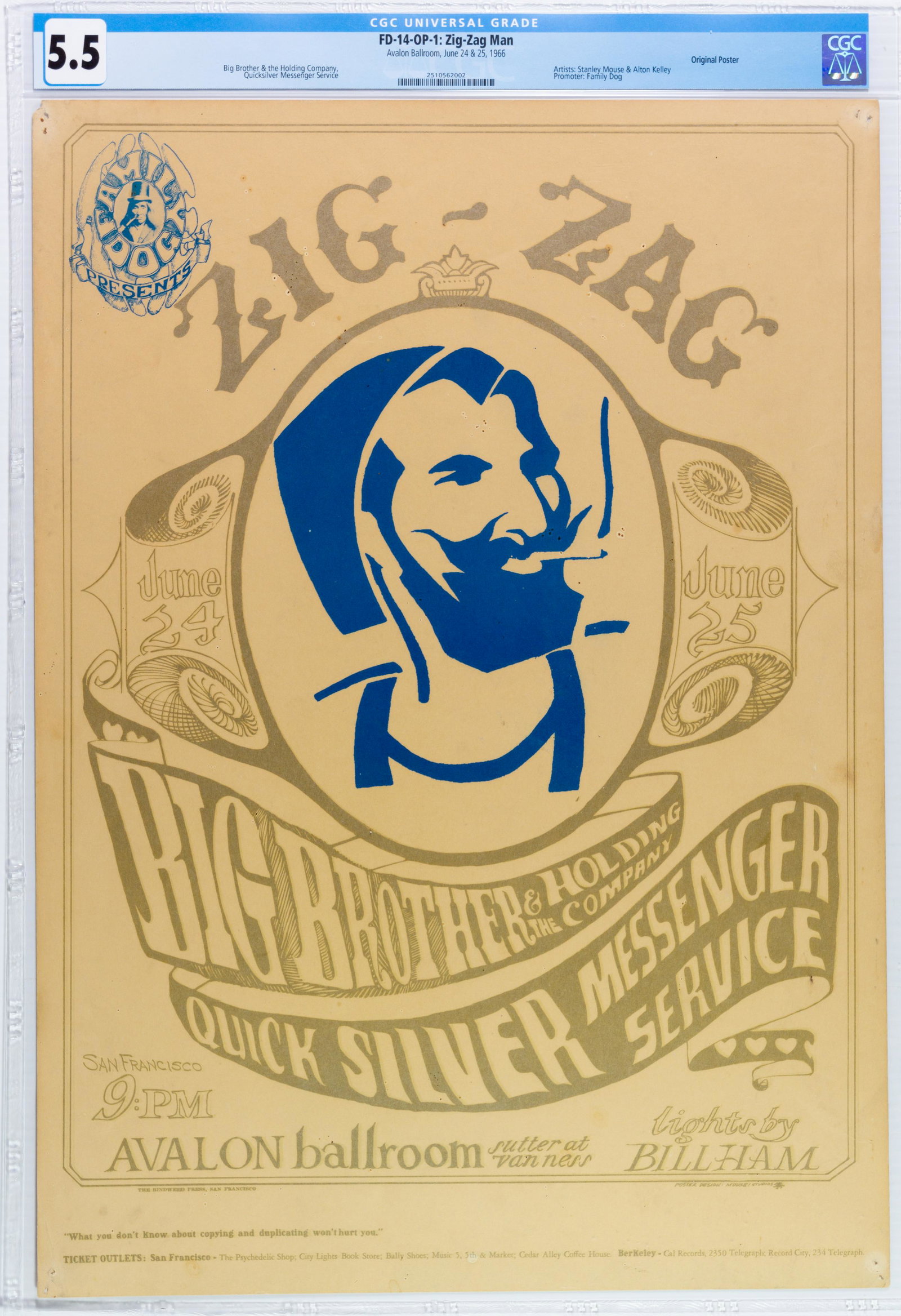 1966 FD-14 Zig-Zag Man Big Brother Poster CGC 5.5 (1 of 2)