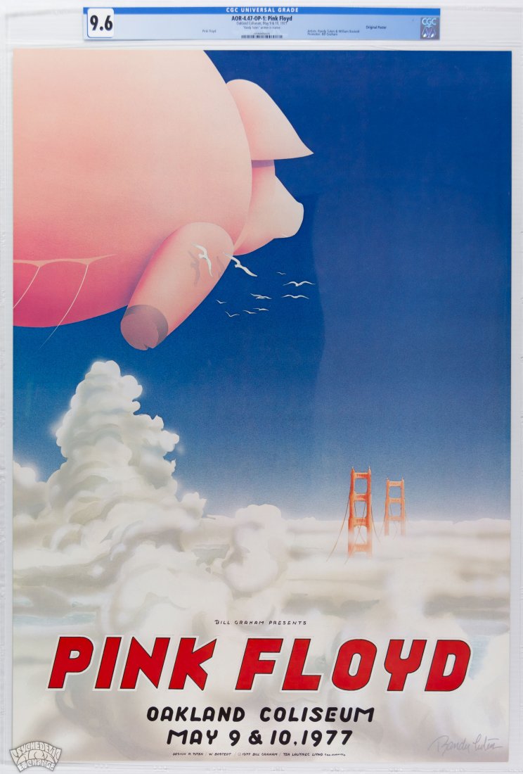1977 AOR-4.47 Pink Floyd Oakland Poster SIGNED CGC 9.6 (1 of 1)