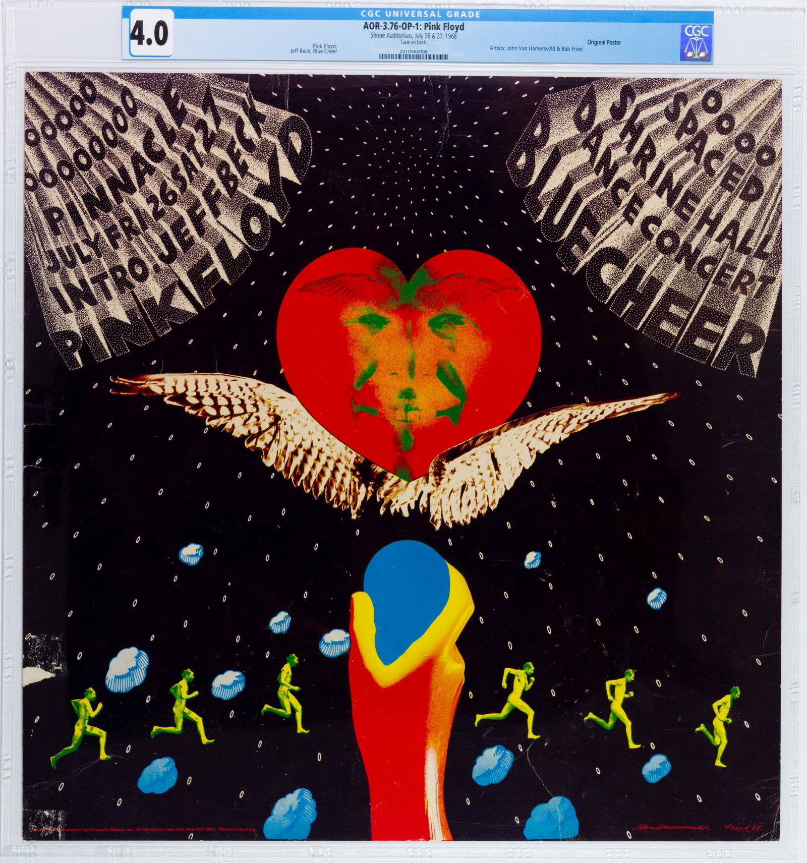 1968 AOR-3.76 Pink Floyd Shrine Aud Poster CGC 4.0 (1 of 2)
