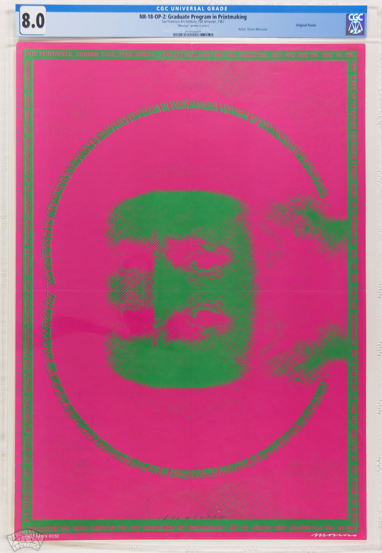 1967 NR-18 San Francisco Art Institute Poster CGC 8 (1 of 3)