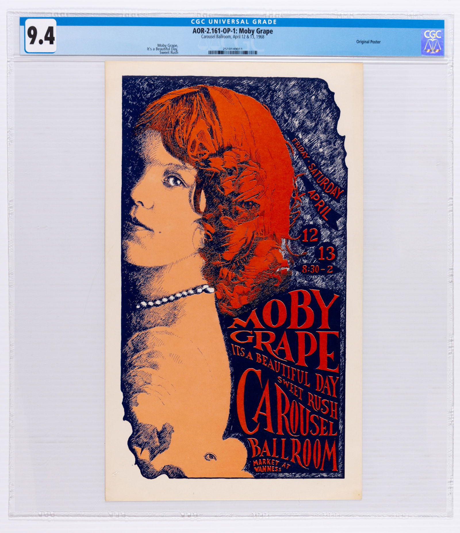 1968 AOR-2.161 Moby Grape Carousel Poster CGC 9.4 (1 of 2)