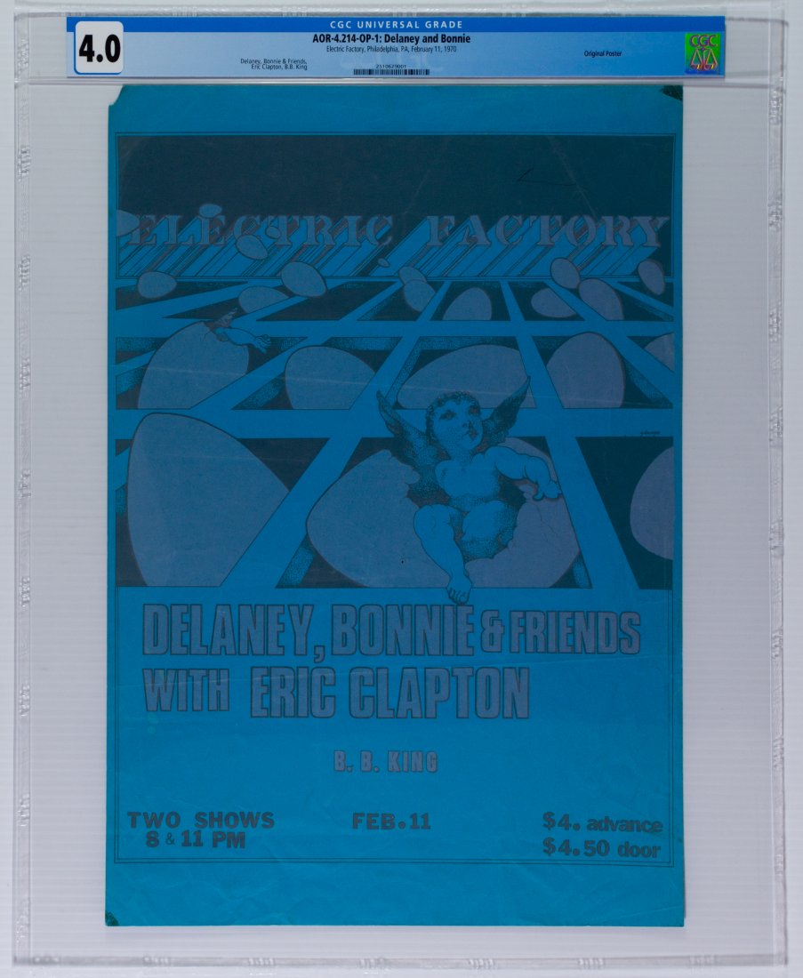 1970 AOR-4.214 Delaney Bonnie Eric Clapton Poster CGC 4 (1 of 2)