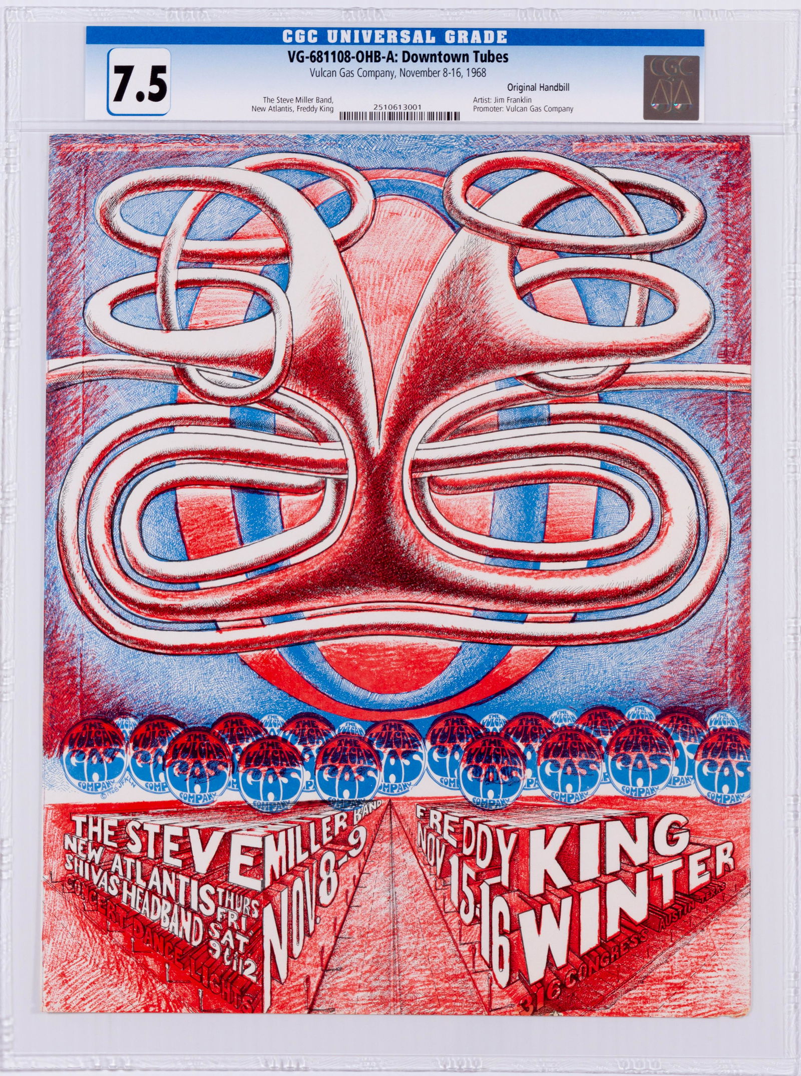 1968 VG-681108 Steve Miller Vulcan Gas HB CGC  7.5 (1 of 2)