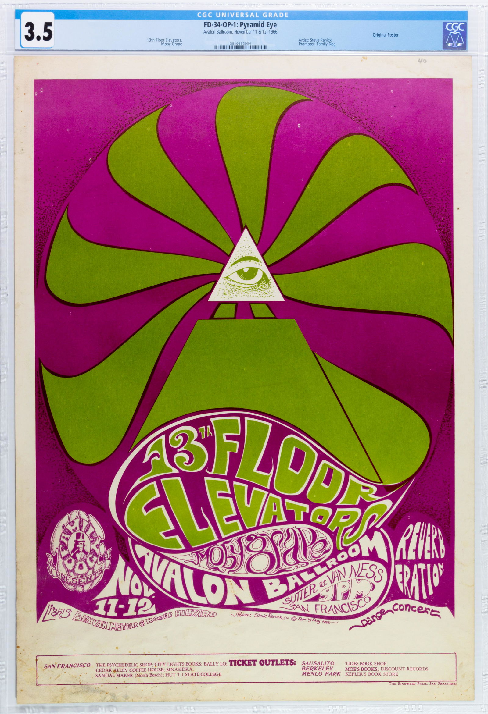 1966 FD-34 The 13th Floor Elevators Poster CGC 3.4 (1 of 2)