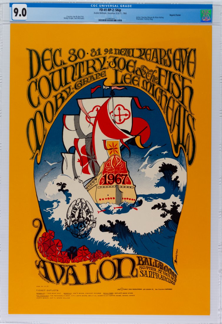 1966 FD-41 Country Joe & the Fish Avalon Poster CGC 9 (1 of 1)