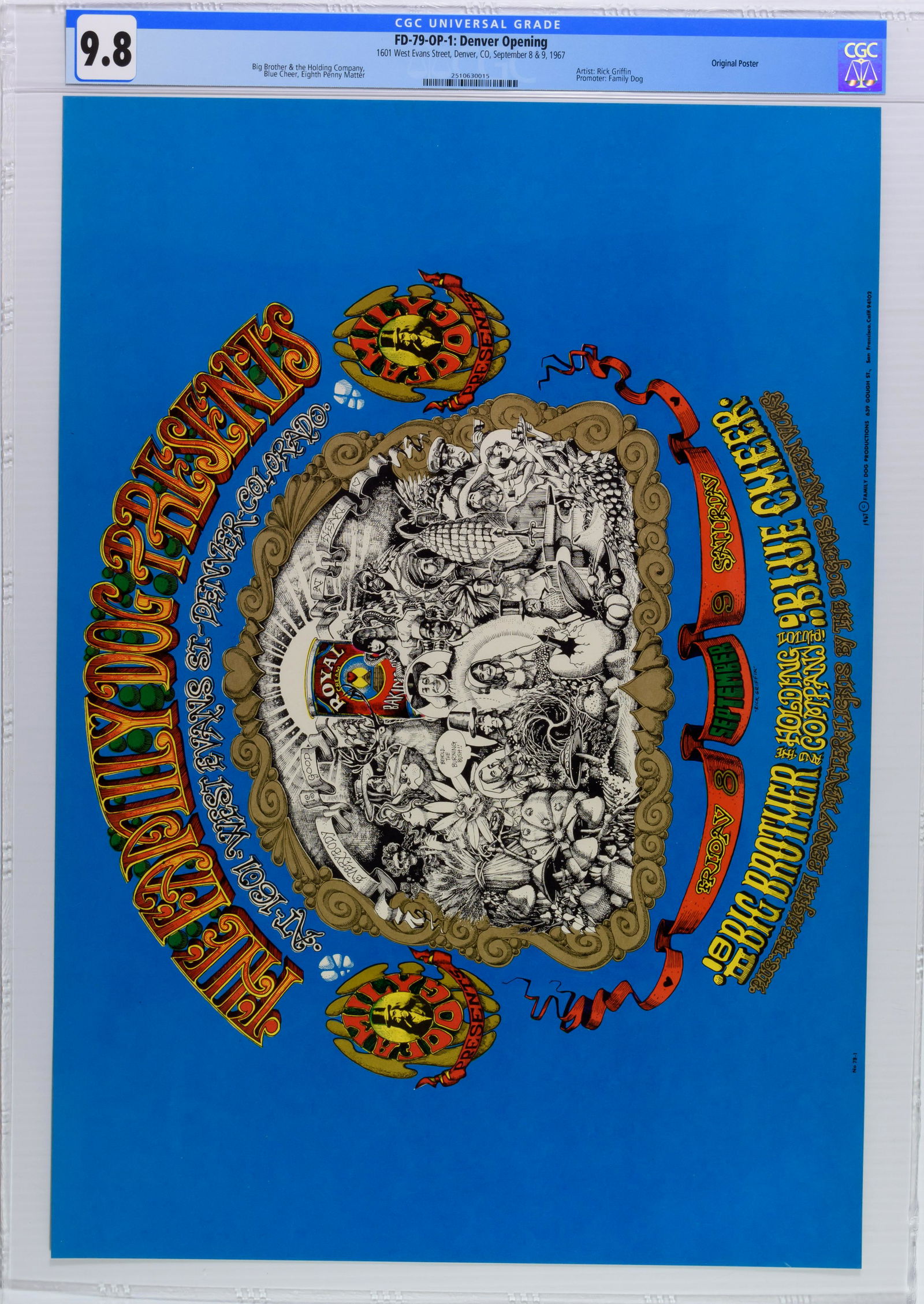 1967 FD-79 Big Brother Avalon Ballroom Poster CGC 9.8 (1 of 1)