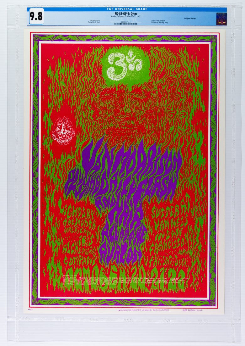 1968 FD-88 Van Morrison Avalon Ballroom Poster CGC 9.8 (1 of 2)