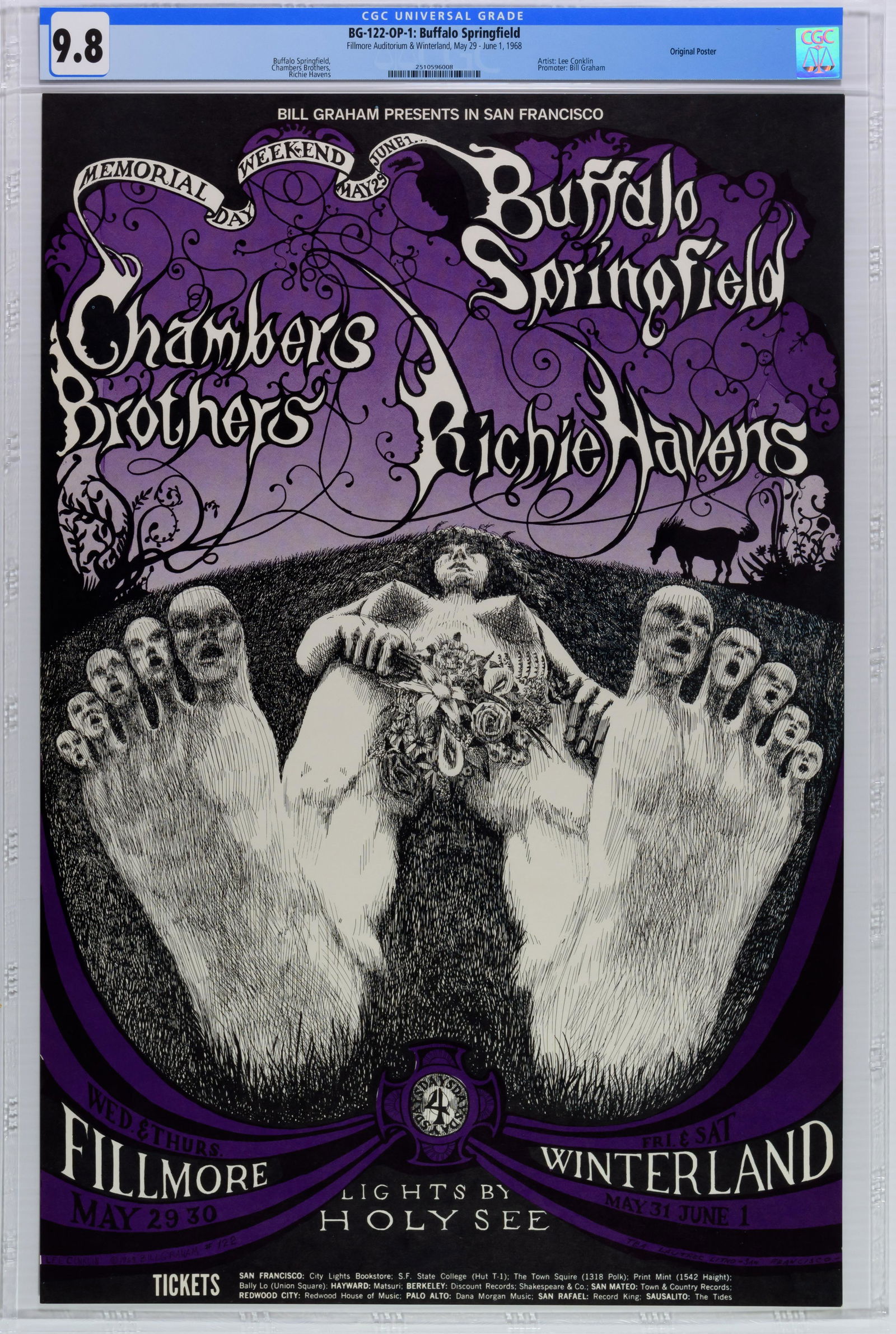 1968 BG-122 Buffalo Spring. Winterland Poster CGC 9.8 (1 of 1)