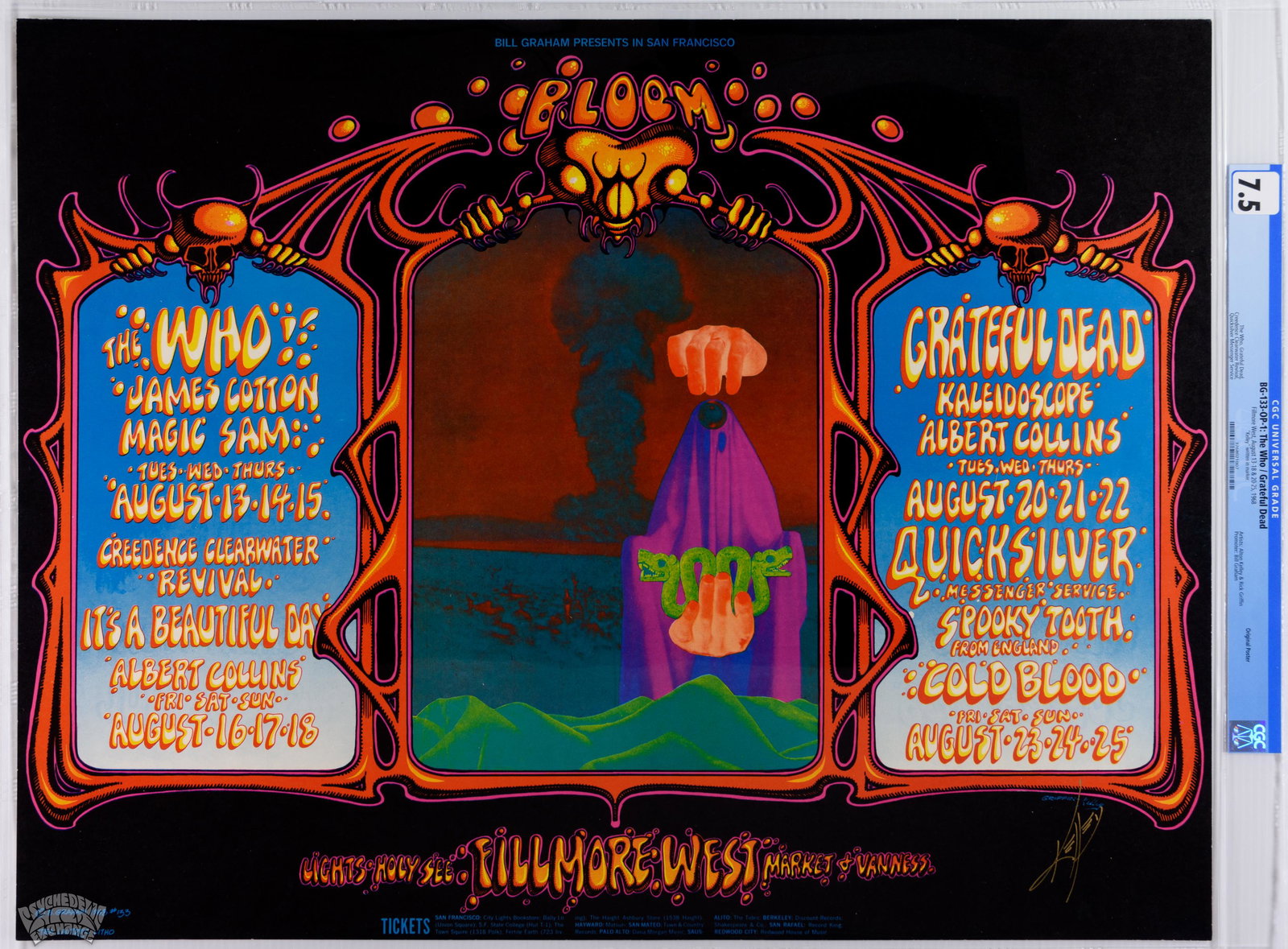 1968 BG-133 Quicksilver Fillmore West Poster CGC 7.5 (1 of 1)