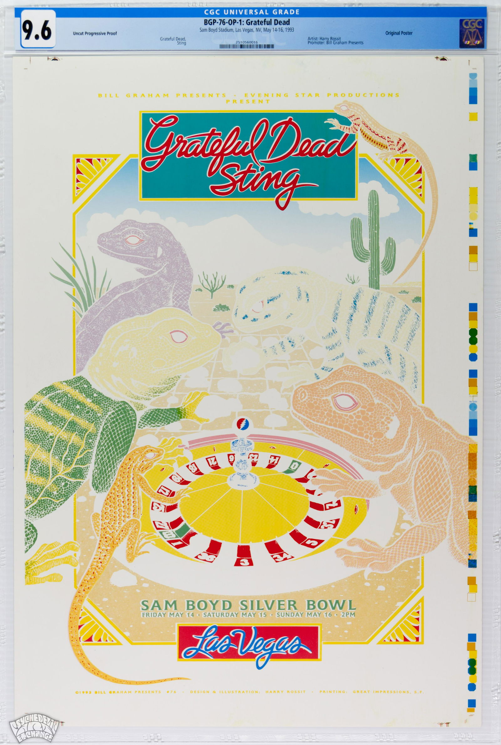 1993 BGP-76 Grateful Dead Sam Boyd Poster CGC 9.6 (1 of 2)