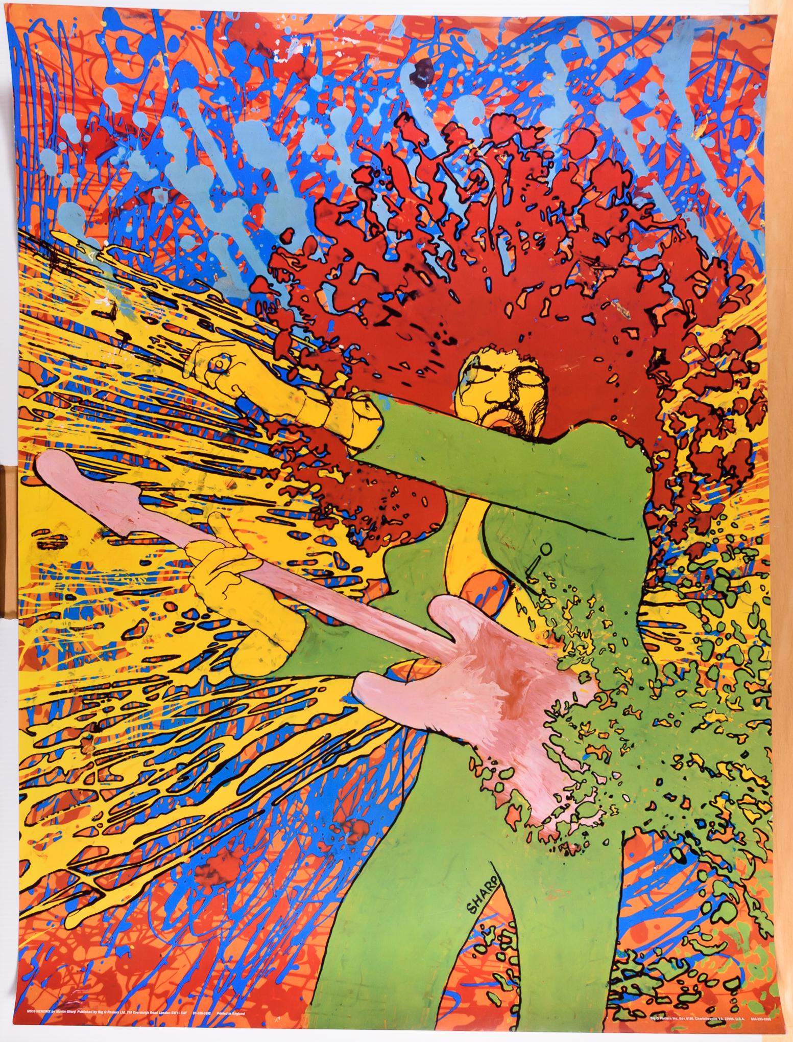 1968 Jimi Hendrix Martin Sharp / Big O Poster (1 of 1)