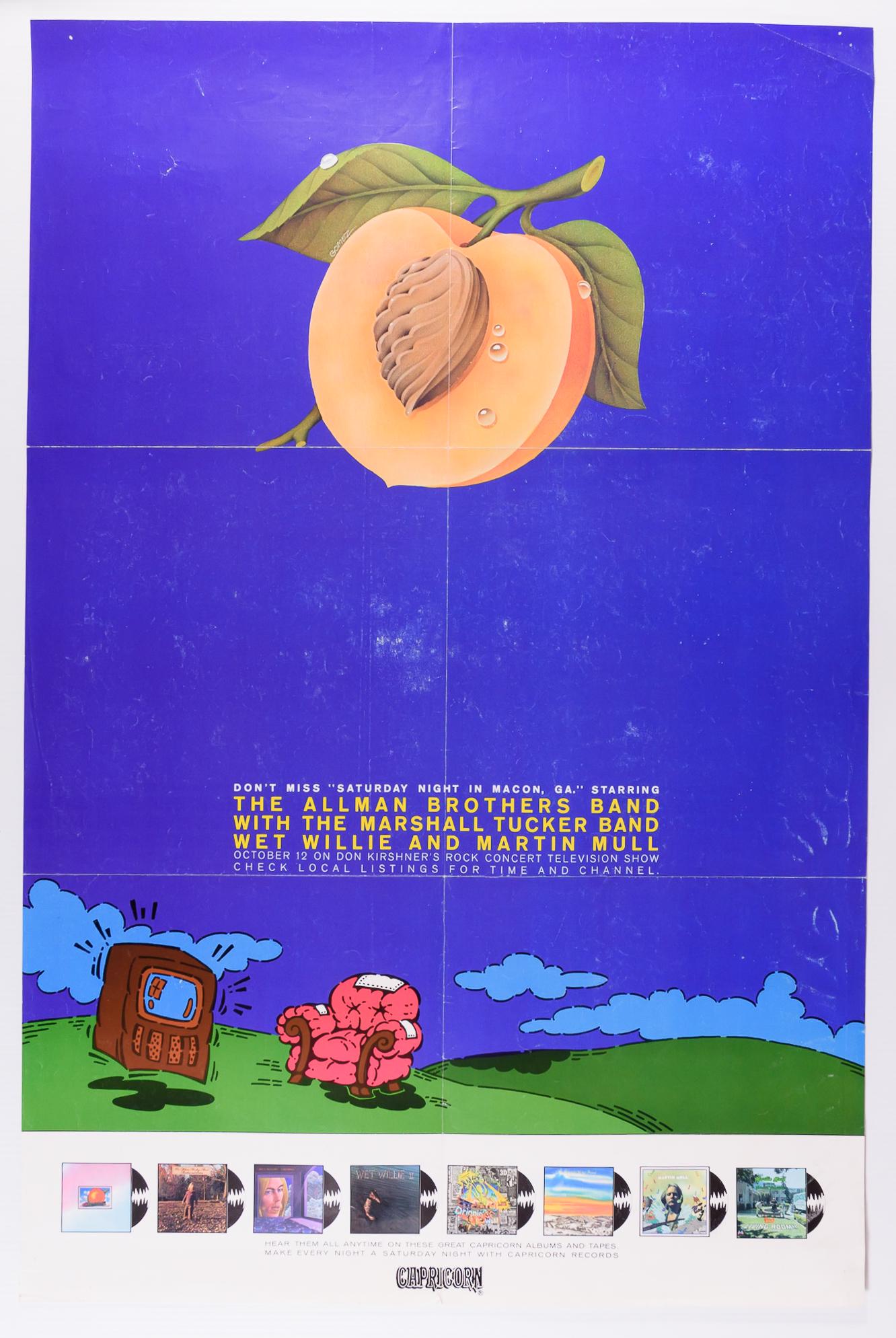 1974 Allman Brothers Don Kirshner's Rock TV Show Poster (1 of 2)