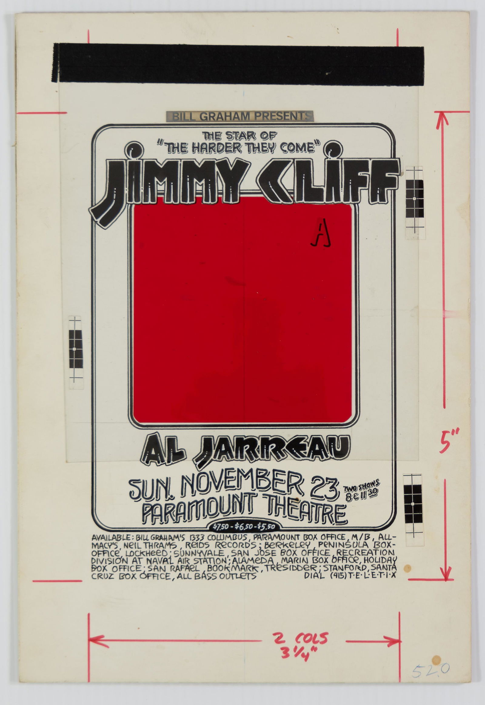 Original Art Jimmy Cliff Paramount Theatre Randy Tuten (1 of 1)