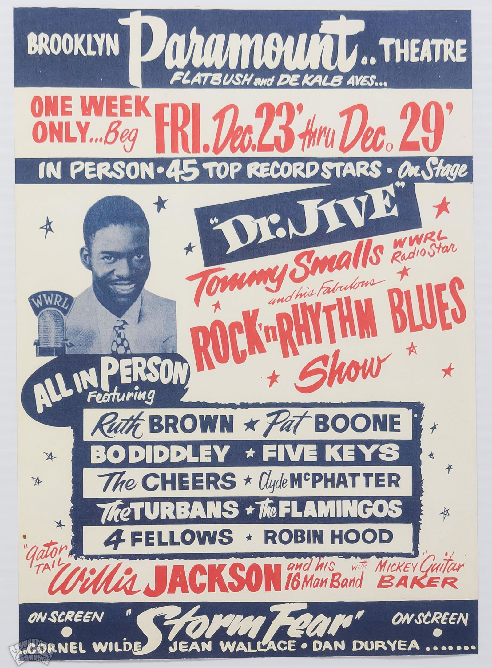 1955 Ruth Brown Bo Diddley Paramount Handbill (1 of 1)