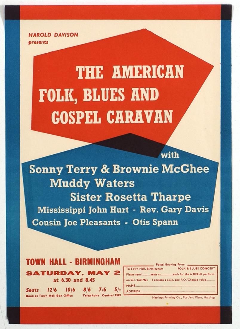 1964 Muddy Waters Town Hall Birmingham Handbill (1 of 2)