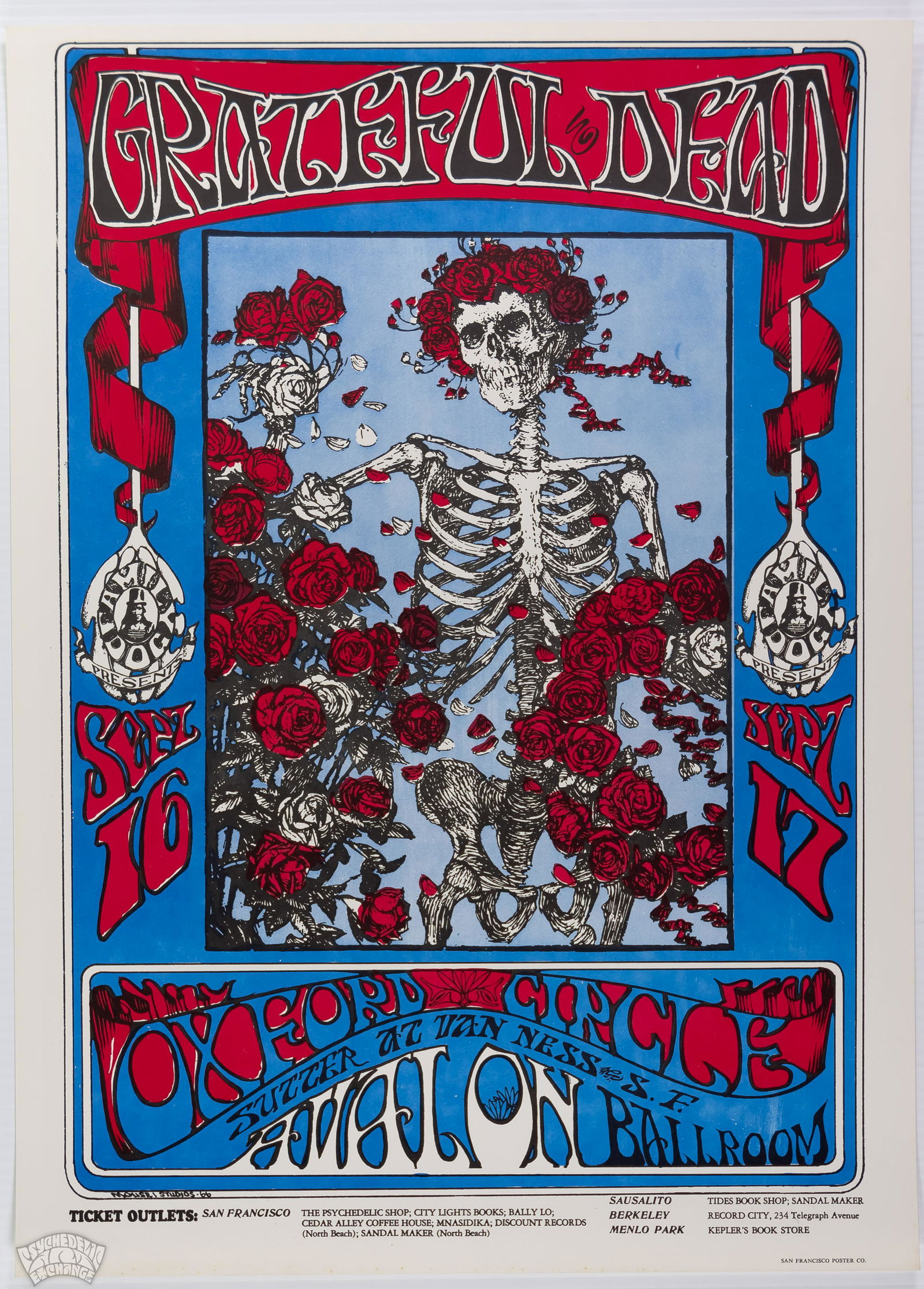 1966 FD-26 Grateful Dead Avalon PP/SF Reprint Poster (1 of 2)
