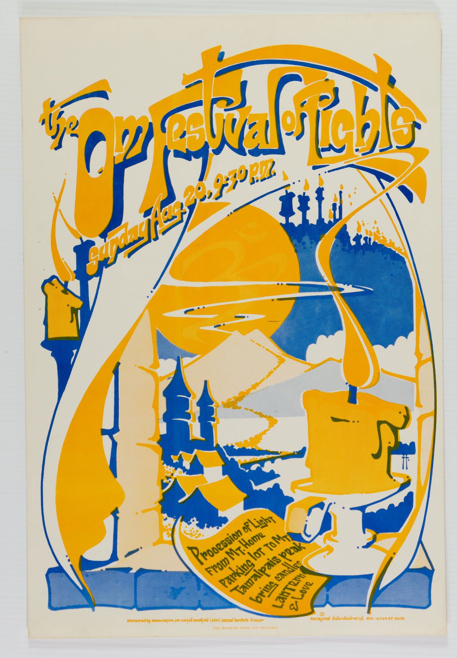 1967 Grateful Dead Om Festival Of Lights Poster (1 of 1)