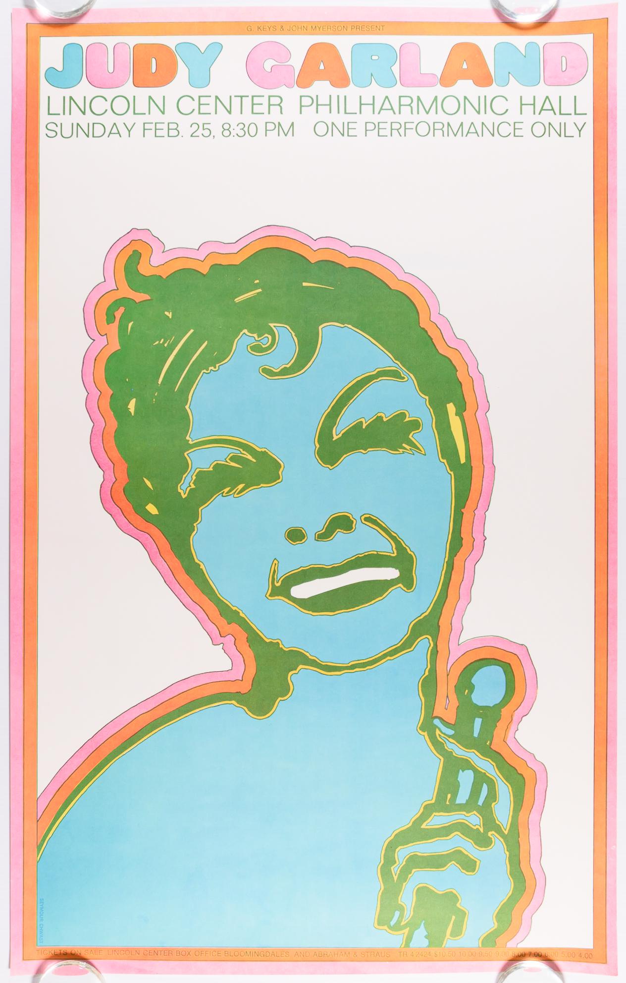 1968 Judy Garland Lincoln Center Poster (1 of 1)