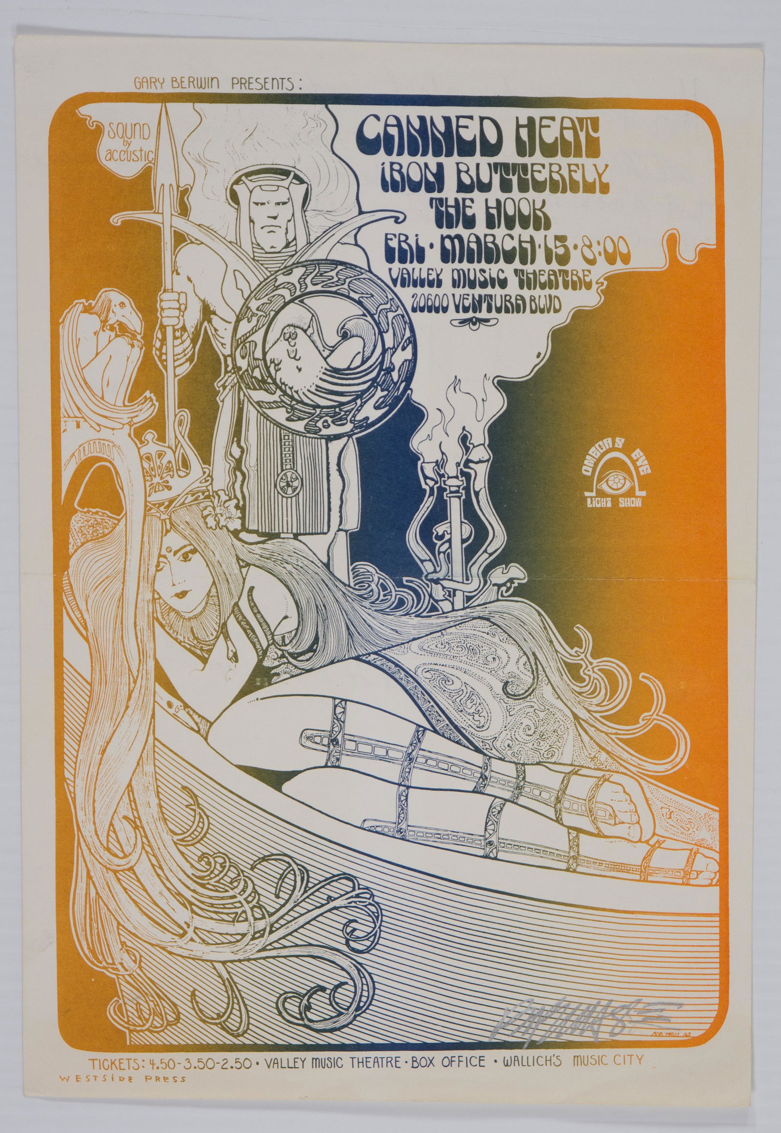 1968 Canned Heat Iron Butterfly Signed Valley Music (1 of 2)