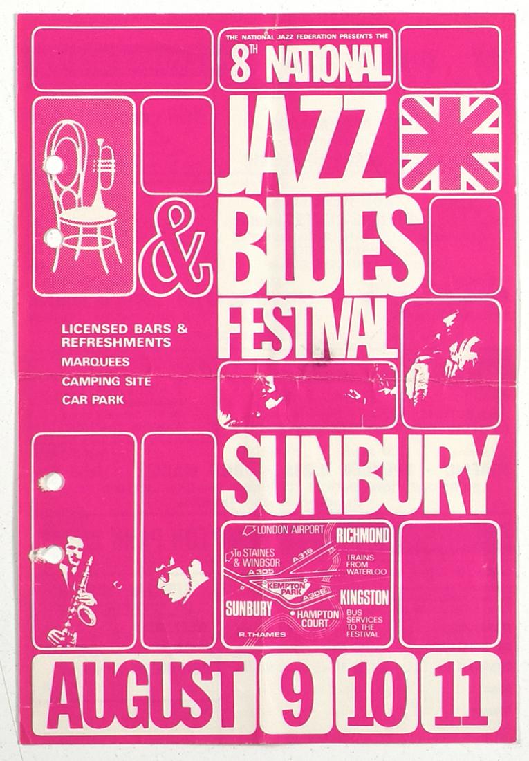 1968 Jeff Beck T-Rex Sunbury Jazz Fest Flyer (1 of 2)