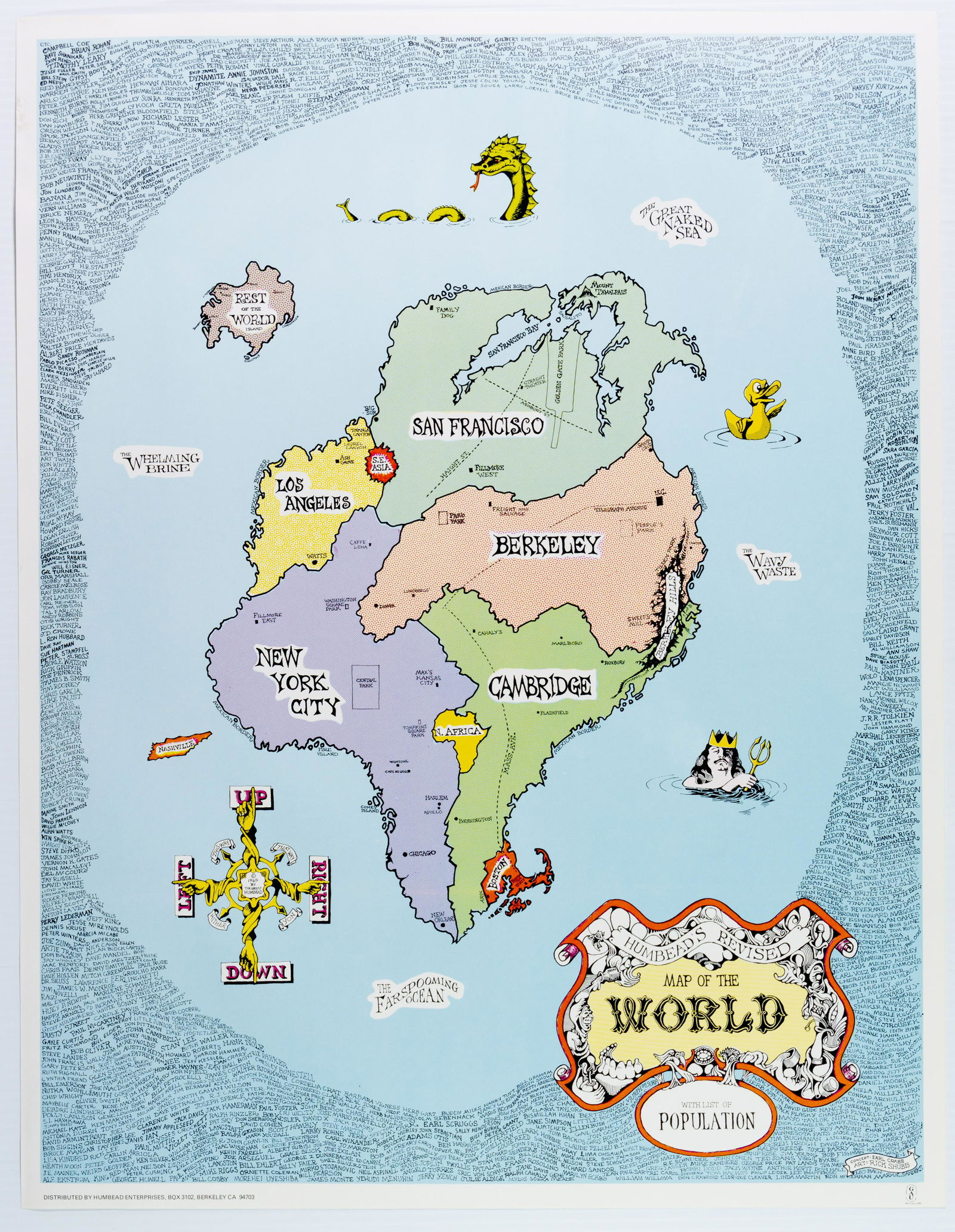 1969 Humbead's Revised Map Of The World Poster (1 of 1)